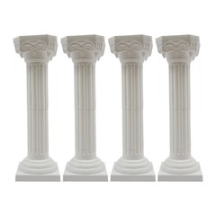 White Roman Pillar Columns Set of 4 European Style Event Decor Model 1607