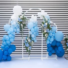 3pcs Elegant White Metal Arch Backdrop Stand Arched Frame Wedding Ceremony Decor