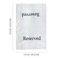 Reserved Chair/Pew Cloths 4pk; Reserved Signs for Pews, Chairs, and Events