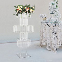 Flower Stand for Wedding, Crystal Flower Stand 5-Tier