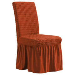 1/2/4/6pcs Stretch Elastic Dining Room Chair Covers Spandex Slipcover with Skirt