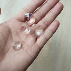 100pcs 10~24MM 2 Holes Octagonal Crystal Beads Prism Chandelier Curtain Part DIY