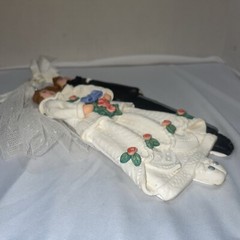 Bride & Groom Wedding 3-D Wall Hanging- 9” Tall- Estate Find
