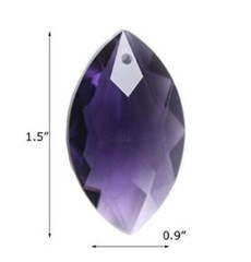 12Pcs 1.5“Chandelier Glass Crystal Lamp Prism Hang Pendant Suncatcher Horse Eye