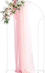 Wedding Arch Backdrop Stand 7.2FT X 4FT White Metal Arch Stand for Party