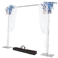 Pipe and Drape Backdrop Stand Heavy Duty Adjustable Backdrop 10x10ft Silver