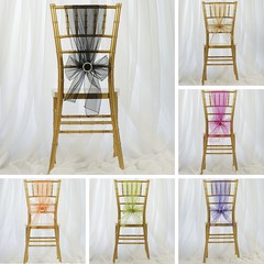 100 Sheer Organza CHAIR SASHES Ties Bows Wedding Party Catering Decorations