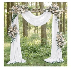 1 Panel Backdrop Decoration White