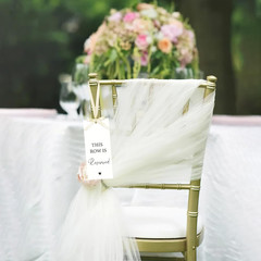 12 Pack Wedding Reserved Seating Tags for Chairs,This Row Is Reserved Signs with