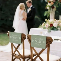 Sage Green Reserved Row Signs Wedding 4 Pieces This Row Is Reserved Seating