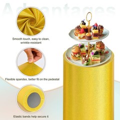 Set of 3 Cylinder Stand Covers, Bright Yellow, Laser Reflective Fabric-Small