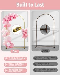 Metal Arch Backdrop Stand Wedding Event Party Frame Decoration Easy Assembly