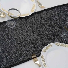 Extra Wide BLACK Premium Sequined Chair Sashes Wedding Party Event Decorations