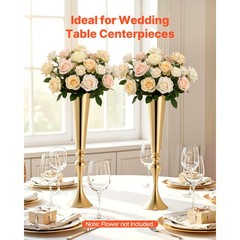 Uimoso 12 PCS Tall Trumpet Flower Vases 21.7in for Wedding Table Centerpieces