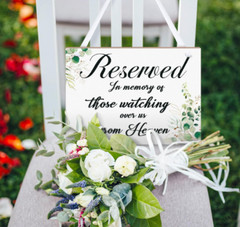 Stunning Wedding Reserved Seating & Memorial Signs – Beautifully Designed