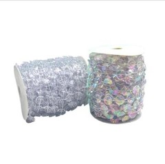 1 Roll 66Ft 20M Acrylic Crystal Bead Garland Diamond Diy Strand Curtain Wedding