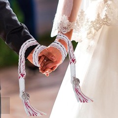 Wedding Lasso Rope Handfasting Cord with Tree of Life Pendant Rustic Ceremony