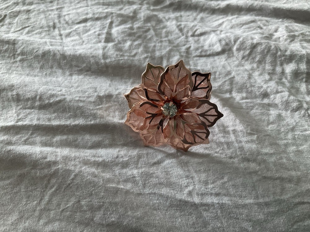 Rose Gold Flower Napkin Rings