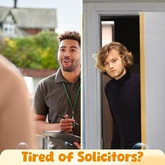 Funny No Soliciting Sign For House Door – 2 Pack Small No Soliciting Sign For…