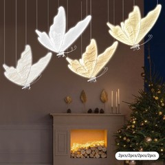 Gold, White/Pure White Decor Lamp 2PCS Butterfly Floor Lamp LED Ambient Light