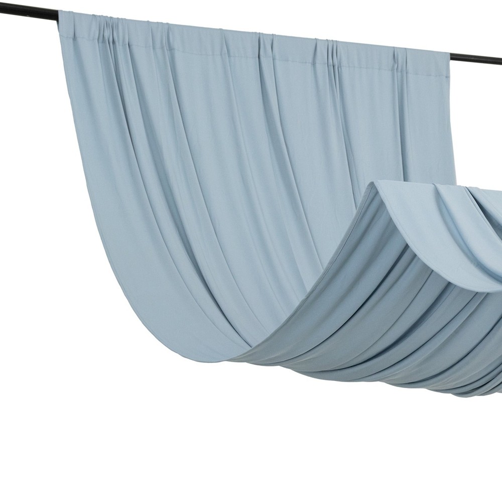 5 ft x 10 ft DUSTY BLUE 4-Way Stretch Spandex Divider Backdrop Curtain Wedding