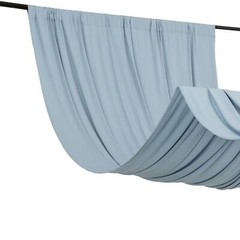 5 ft x 10 ft DUSTY BLUE 4-Way Stretch Spandex Divider Backdrop Curtain Wedding