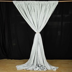 Metallic Silver BACKDROP 20×10 ft Spandex Party Wedding Light Gray Home