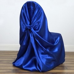6 Royal Blue SATIN UNIVERSAL CHAIR COVER Wedding Banquet Reception Decorations