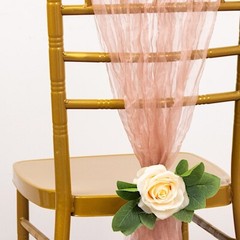 5 Crinkled Sheer Organza CHAIR SASHES Wedding Party Events Decorations Supplies