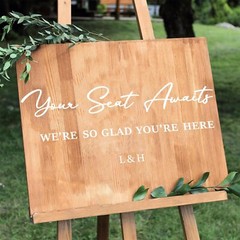 Wedding Seating Chart Stickers Wedding Sign Decals Your Seat Awaits Vinyl Dec…