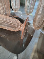 Lot of 10 Vintage 6″ Regaline Clear Plastic Vases Wedding Venue Decor