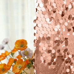 7 ft BLUSH Payette Sequin Fitted Round Top Wedding Arch STAND COVER Party Events