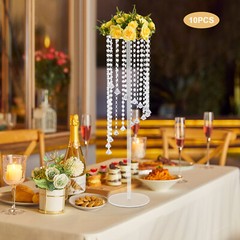 10* Crystal Flower Stand Wedding Centerpieces For Tables 80cm Tall Flower Stand