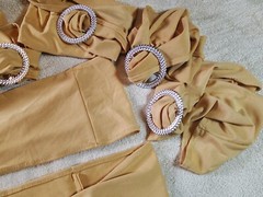 10 Pcs Gold Stretch Sequin Wedding Chair Bands w/ Buckle Slider Sashes Bow Decor