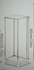 Wedding Floral Centerpiece Modern Rectangular Display Rack 23.6 In Set Of 2