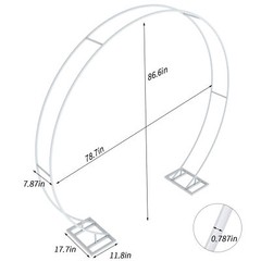 Heavy Duty Circle Wedding Balloon Floral Flower Arch Frame Thickend Square Tubes