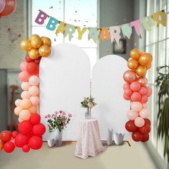 6FT Wedding Arch Cover，White Arch Backdrop Cover Stretchy Spandex Backdrop Stand