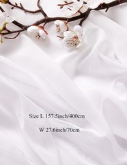 10 Chiffon Wedding Arch Decorative Drape Curtain Panel White 157.5 x 27.6 in