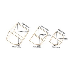 12Pcs Metal Geometric Flower Stand Elegant Gold Wedding Centerpieces Party Decor