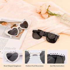 Elegant Just Married Decorations – UV Protected Sunglasses for Weddings, 2 Pair