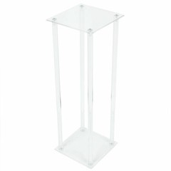 2PCS Clear Acrylic Flower Stand 20 × 20 × 60 cm Tabletop Column Centerpiece