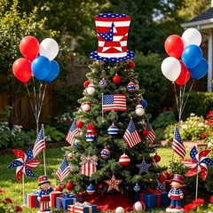 Star and Stripe Hat for National For Celebration Patriotic Party Decoration