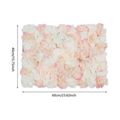 6Pcs Artificial Silk Flower Wall Panel Floral Backdrop Party Wedding Decoration