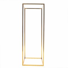 11*11*31in Modern Gold Rectangular Iron Flower Display Rack With Acrylic Plate