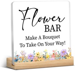 Flower Bar Sign – Bridal Shower Decorations – Bloom Bar Decor – Make a…