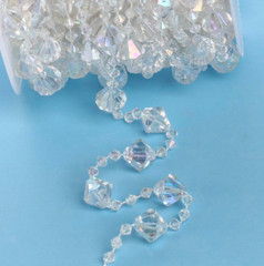 27 FT. Acrylic Crystal Garland Bead Roll, High Quality Crystal Decorations