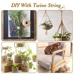 4mm*328 Feet Natural Jute Twine String DIY Home Decor,Medium Thick Jute Twine…