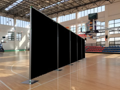 QUICK BACKDROP KIT 10 FT TALL x 10 FT – 50 FT WIDE PIPE WITH DRAPE(BLACK DRAPES)