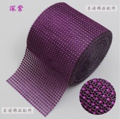 Diamond Rhinestone Ribbon Mesh Wrap Sheet Wedding Party Floral Decorations