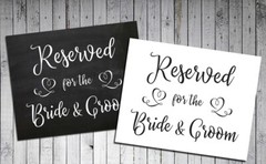 Wedding Decor RESERVED for The BRIDE & GROOM Print, 8×10 CARDSTOCK Print ONLY